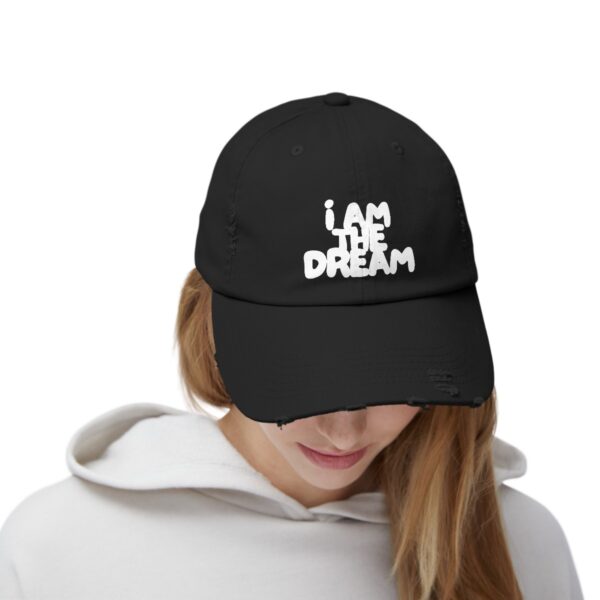 I Am the Dream Distressed Cap (White Lettering) - Image 11