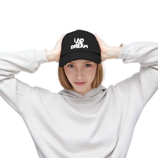 I Am the Dream Distressed Cap (White Lettering) - Image 15