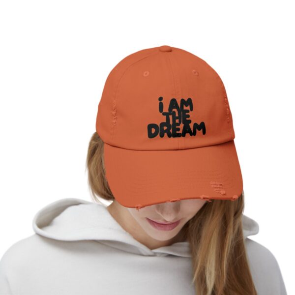 I Am the Dream Distressed Cap (Black Lettering) - Image 11