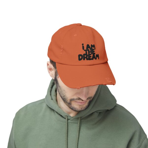 I Am the Dream Distressed Cap (Black Lettering) - Image 13