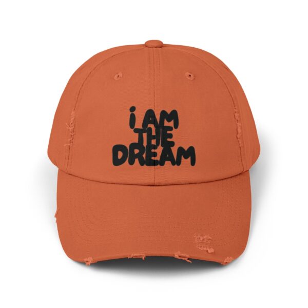 I Am the Dream Distressed Cap (Black Lettering) - Image 9