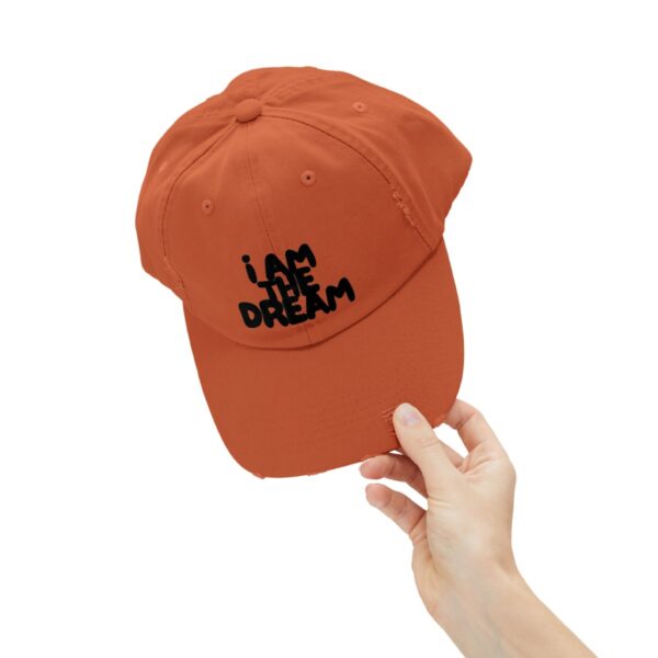 I Am the Dream Distressed Cap (Black Lettering) - Image 16