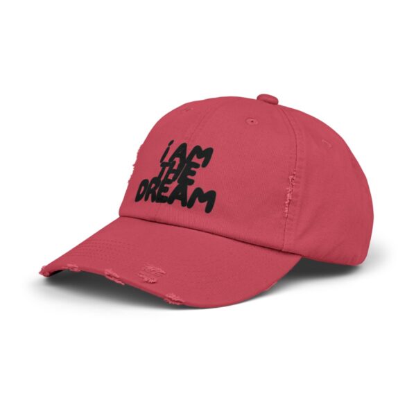 I Am the Dream Distressed Cap (Black Lettering) - Image 42