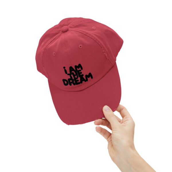 I Am the Dream Distressed Cap (Black Lettering) - Image 48