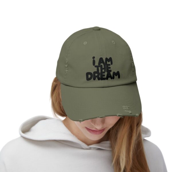 I Am the Dream Distressed Cap (Black Lettering) - Image 19