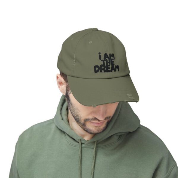 I Am the Dream Distressed Cap (Black Lettering) - Image 21