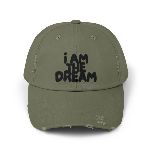 I Am the Dream Distressed Cap (Black Lettering) - Image 17