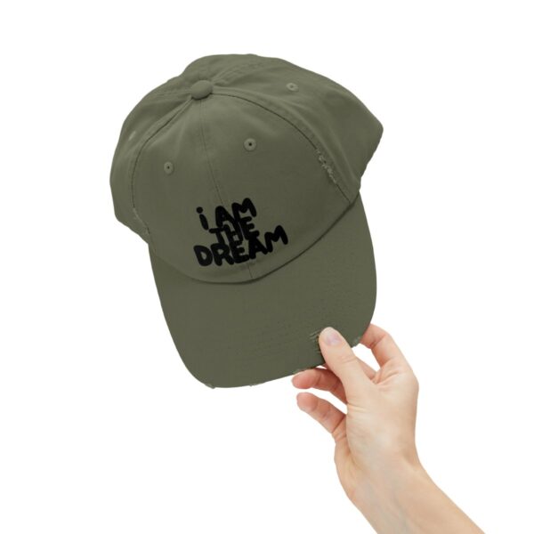 I Am the Dream Distressed Cap (Black Lettering) - Image 24