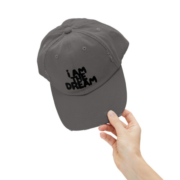 I Am the Dream Distressed Cap (Black Lettering) - Image 40