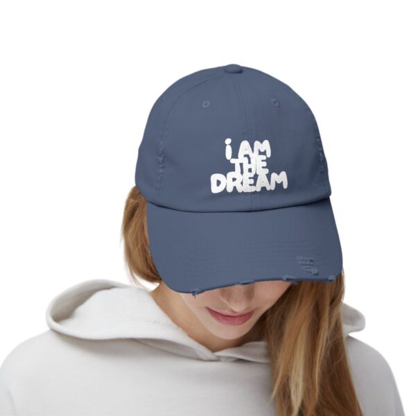 I Am the Dream Distressed Cap (White Lettering) - Image 3