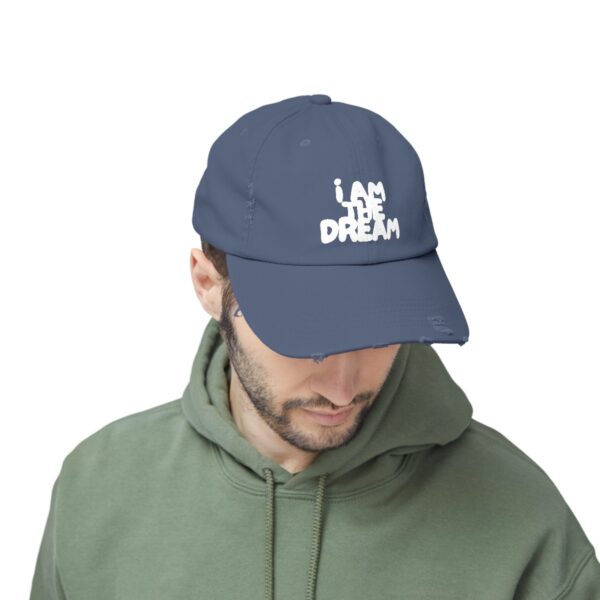 I Am the Dream Distressed Cap (White Lettering) - Image 5