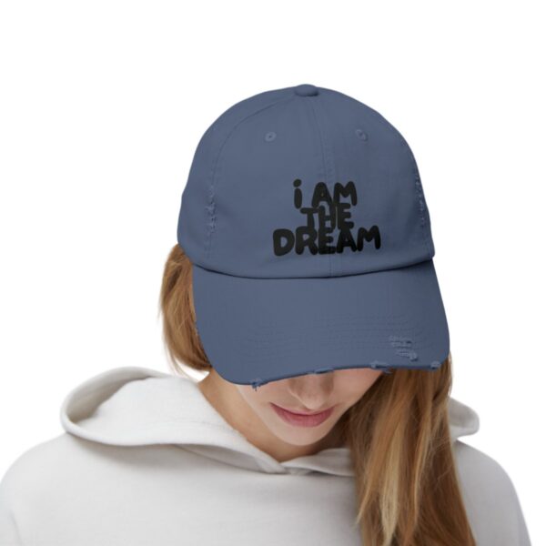 I Am the Dream Distressed Cap (Black Lettering) - Image 27