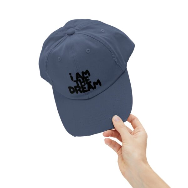 I Am the Dream Distressed Cap (Black Lettering) - Image 32