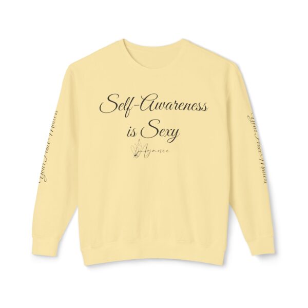 Self-Awareness is Sexy Crewneck Sweatshirt - Minimalist Style for Self-Care Enthusiasts - Image 3